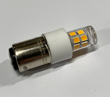 BA15D LED 230V AC 2.3W vit