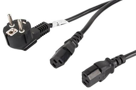 Apparatsladd CEE 7/7 - C13 2m svart