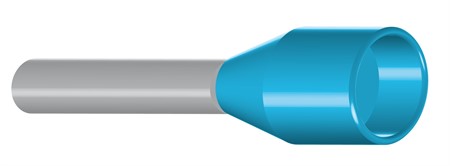 Isolerad ändhylsa 0.25-6/10 Blå