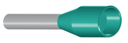 Isolerad ändhylsa 0.34-6/10 Turkos