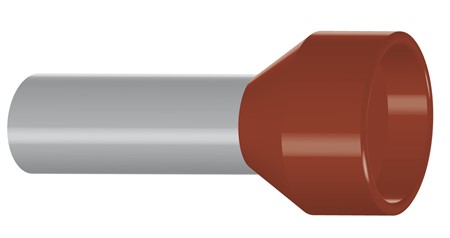 Isolerad ändhylsa 10.0-12/21 Brun