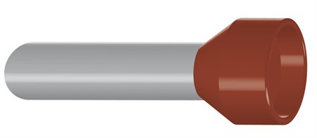 Isolerad ändhylsa 10.0-18/27 Brun