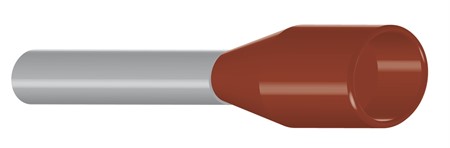 Isolerad ändhylsa 0.14-6/10 Brun