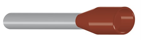 Isolerad ändhylsa 0.14-8/12 Brun