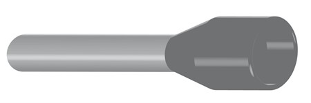 Isolerad ändhylsa 0.75-8/14 Grå
