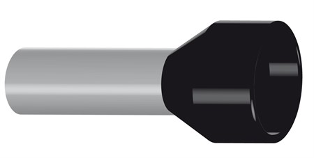 Isolerad ändhylsa 1.50-8/14 Svart