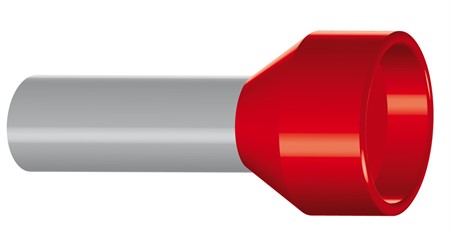 Isolerad ändhylsa 10.00-12/21 Röd