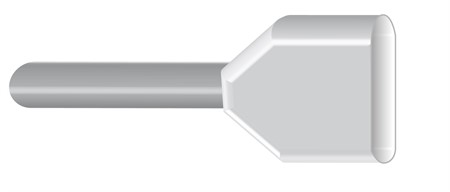 Isolerad ändhylsa 2x0.50 N Vit