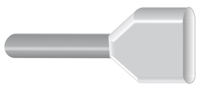 Isolerad ändhylsa 2x0.75 N Vit