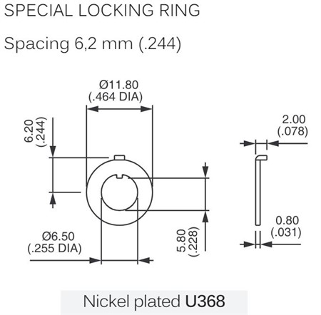 Låsring till omkopplare Ø6.50mm