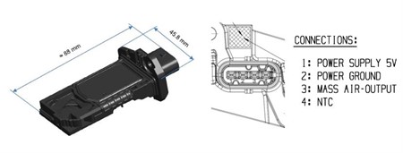 Hot Film air mass Meter (HFM) 028021807K