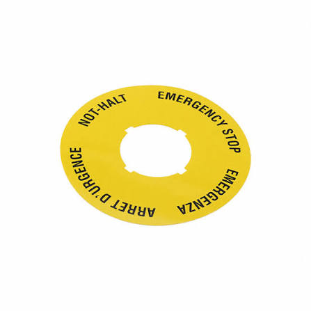 Skylt för 22mm nödstopp självhäft 60mm