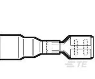 Flatstiftshylsa 6.3x0.8mm Röd krymp m. lim