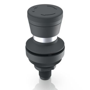 RAMO 30mm Svampknapp 2NC M12 Svart latching